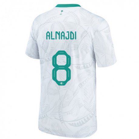 Kandiny Mujer Camiseta Arabia Saudita Salem Alnajdi #8 Blanco 1ª Equipación 22-24 La Camisa México