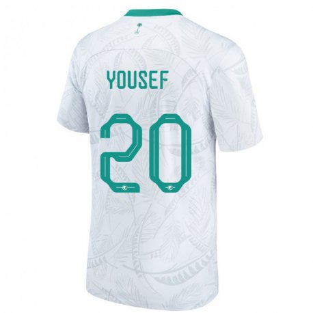 Kandiny Dames Saoedi-arabisch Fares Yousef #20 Wit Thuisshirt Thuistenue 22-24 T-shirt België