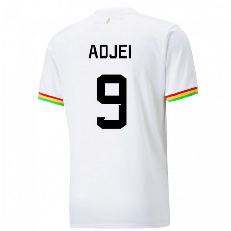 Kandiny Mujer Camiseta Ghana Vivian Adjei #9 Blanco 1ª Equipación 22-24 La Camisa