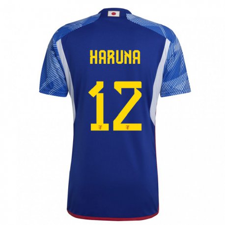 Kandiny Dames Japans Ryusei Haruna #12 Koningsblauw Thuisshirt Thuistenue 22-24 T-shirt