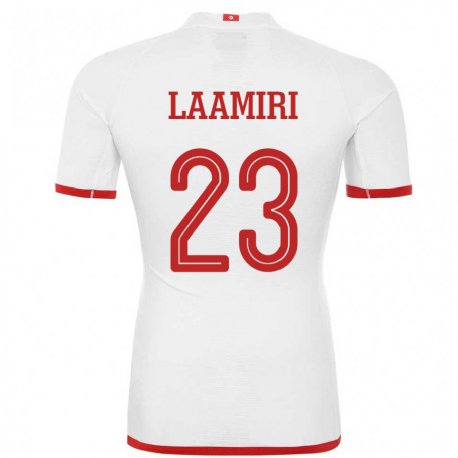 Kandiny Donna Maglia Tunisia Soumaya Laamiri #23 Bianco Kit Gara Away 22-24 Maglietta