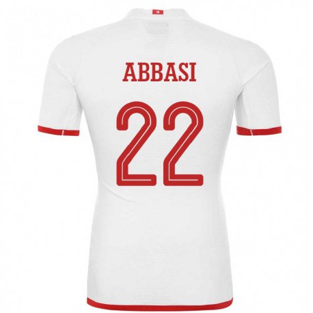 Kandiny Donna Maglia Tunisia Bechir Abbasi #22 Bianco Kit Gara Away 22-24 Maglietta