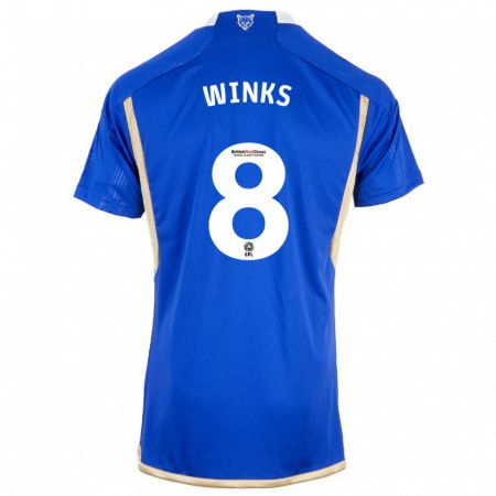 Kandiny Kinderen Harry Winks #8 Blauw Thuisshirt Thuistenue 2023/24 T-Shirt België