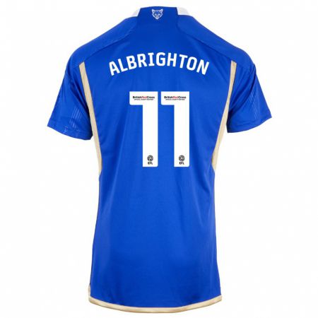 Kandiny Kinder Marc Albrighton #11 Blau Heimtrikot Trikot 2023/24 T-Shirt Österreich