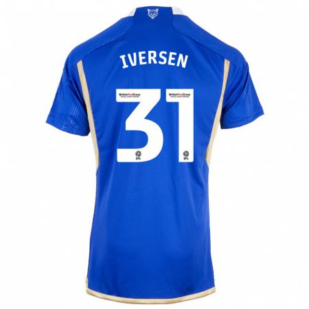 Kandiny Kinderen Daniel Iversen #31 Blauw Thuisshirt Thuistenue 2023/24 T-Shirt België