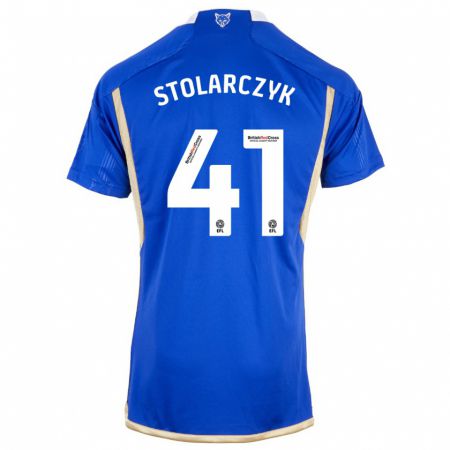 Kandiny Kinderen Jakub Stolarczyk #41 Blauw Thuisshirt Thuistenue 2023/24 T-Shirt België