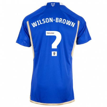 Kandiny Kinderen Thomas Wilson-Brown #0 Blauw Thuisshirt Thuistenue 2023/24 T-Shirt België