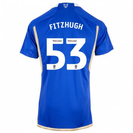 Kandiny Kinder Ethan Fitzhugh #53 Blau Heimtrikot Trikot 2023/24 T-Shirt Österreich