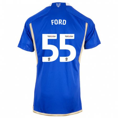 Kandiny Kinderen Harvey Godsmark-Ford #55 Blauw Thuisshirt Thuistenue 2023/24 T-Shirt België