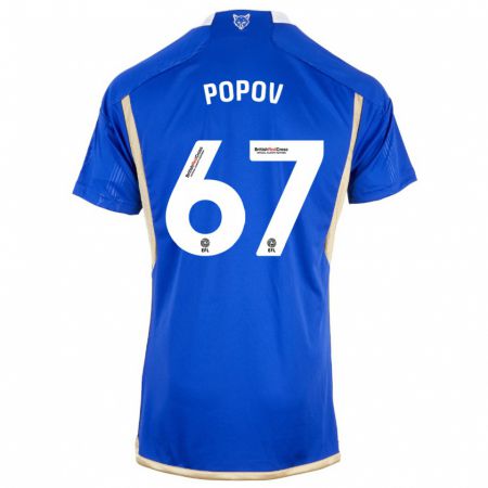 Kandiny Kinderen Chris Popov #67 Blauw Thuisshirt Thuistenue 2023/24 T-Shirt België