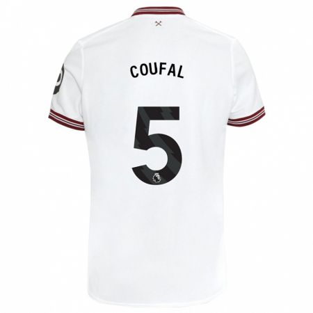 Kandiny Bambino Maglia Vladimir Coufal #5 Bianco Kit Gara Away 2023/24 Maglietta