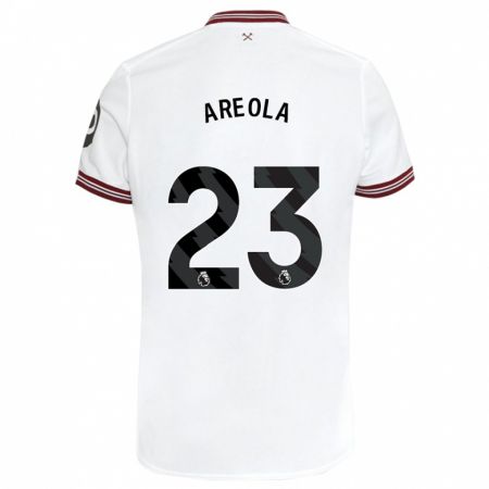 Kandiny Bambino Maglia Alphonse Areola #23 Bianco Kit Gara Away 2023/24 Maglietta