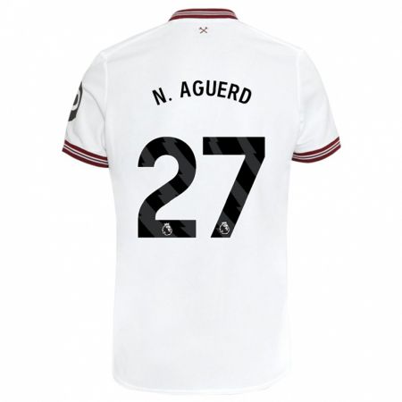 Kandiny Bambino Maglia Nayef Aguerd #27 Bianco Kit Gara Away 2023/24 Maglietta