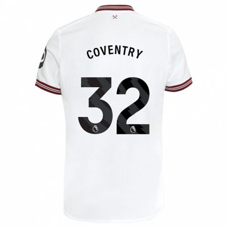 Kandiny Bambino Maglia Conor Coventry #32 Bianco Kit Gara Away 2023/24 Maglietta