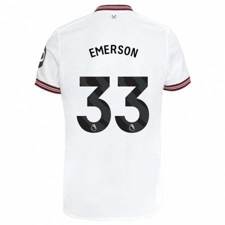 Kandiny Bambino Maglia Emerson Palmieri #33 Bianco Kit Gara Away 2023/24 Maglietta