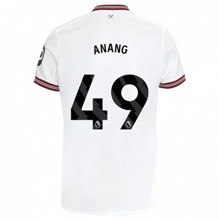 Kandiny Bambino Maglia Joseph Anang #49 Bianco Kit Gara Away 2023/24 Maglietta