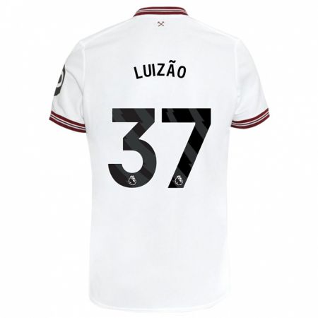 Kandiny Bambino Maglia Luizão #37 Bianco Kit Gara Away 2023/24 Maglietta