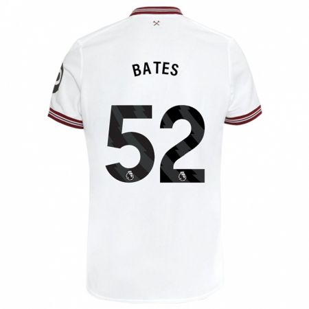 Kandiny Kinderen Billy Bates #52 Wit Uitshirt Uittenue 2023/24 T-Shirt België