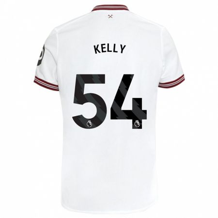 Kandiny Bambino Maglia Patrick Kelly #54 Bianco Kit Gara Away 2023/24 Maglietta