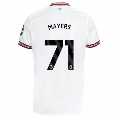 Kandiny Niño Camiseta Ezra Mayers #71 Blanco 2ª Equipación 2023/24 La Camisa