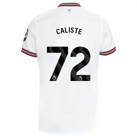 Kandiny Kinder Gabriel Caliste #72 Weiß Auswärtstrikot Trikot 2023/24 T-Shirt Österreich