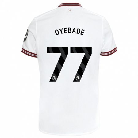 Kandiny Kinder Rayan Oyebade #77 Weiß Auswärtstrikot Trikot 2023/24 T-Shirt Österreich