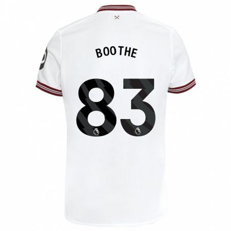 Kandiny Bambino Maglia Sebastian Boothe #83 Bianco Kit Gara Away 2023/24 Maglietta