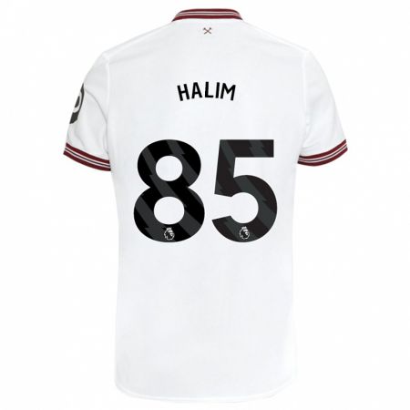 Kandiny Bambino Maglia Mehmet Halim #85 Bianco Kit Gara Away 2023/24 Maglietta