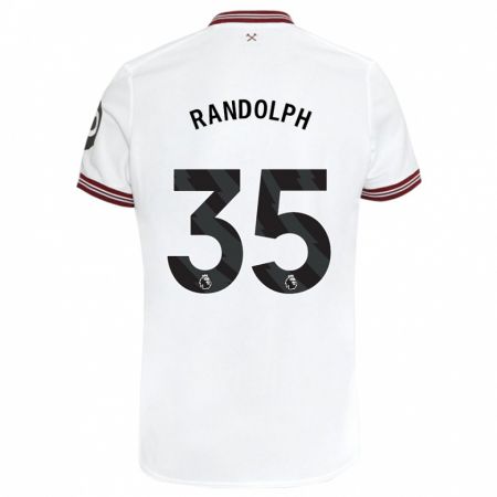 Kandiny Kinderen Darren Randolph #35 Wit Uitshirt Uittenue 2023/24 T-Shirt België