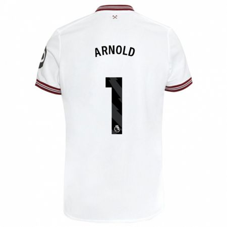 Kandiny Bambino Maglia Mackenzie Arnold #1 Bianco Kit Gara Away 2023/24 Maglietta