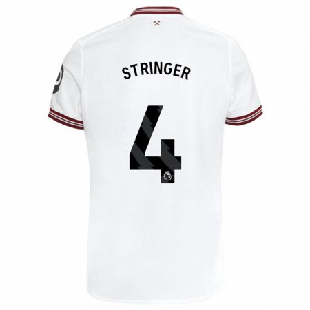 Kandiny Bambino Maglia Abbey Leigh Stringer #4 Bianco Kit Gara Away 2023/24 Maglietta