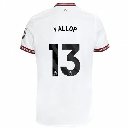 Kandiny Bambino Maglia Tameka Yallop #13 Bianco Kit Gara Away 2023/24 Maglietta