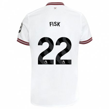 Kandiny Bambino Maglia Grace Fisk #22 Bianco Kit Gara Away 2023/24 Maglietta