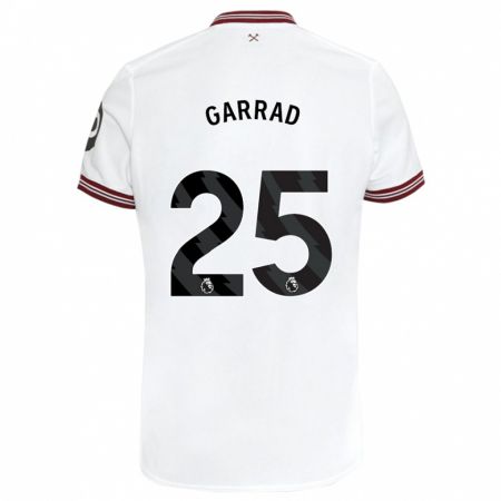 Kandiny Bambino Maglia Grace Garrad #25 Bianco Kit Gara Away 2023/24 Maglietta