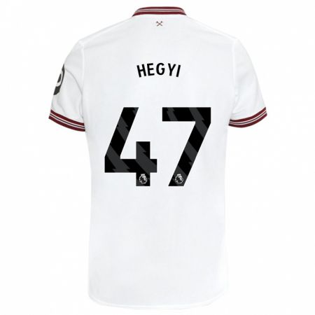 Kandiny Bambino Maglia Krisztian Hegyi #47 Bianco Kit Gara Away 2023/24 Maglietta