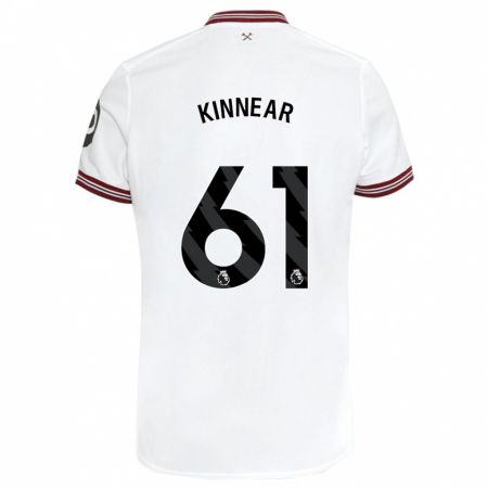 Kandiny Bambino Maglia Brian Kinnear #61 Bianco Kit Gara Away 2023/24 Maglietta