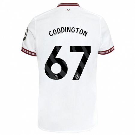 Kandiny Bambino Maglia Remy Coddington #67 Bianco Kit Gara Away 2023/24 Maglietta