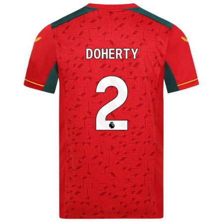 Kandiny Niño Camiseta Matt Doherty #2 Rojo 2ª Equipación 2023/24 La Camisa México