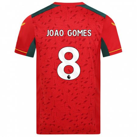 Kandiny Niño Camiseta João Gomes #8 Rojo 2ª Equipación 2023/24 La Camisa