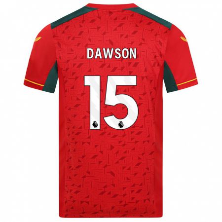 Kandiny Bambino Maglia Craig Dawson #15 Rosso Kit Gara Away 2023/24 Maglietta