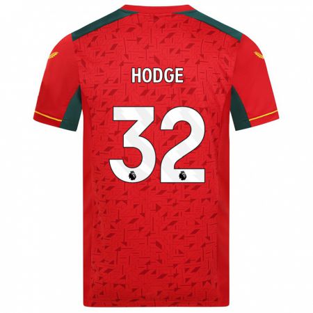 Kandiny Bambino Maglia Joe Hodge #32 Rosso Kit Gara Away 2023/24 Maglietta