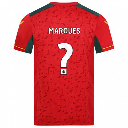 Kandiny Bambino Maglia Christian Marques #0 Rosso Kit Gara Away 2023/24 Maglietta