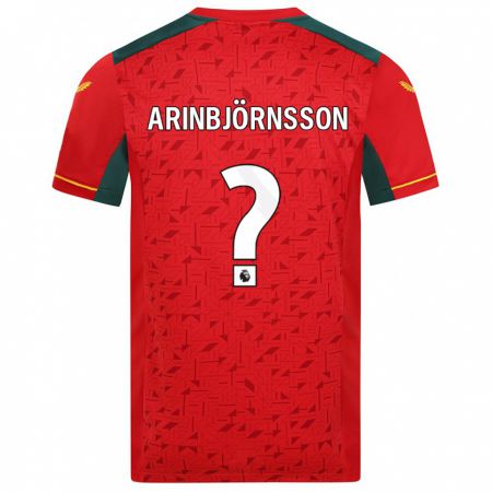 Kandiny Bambino Maglia Pálmi Rafn Arinbjörnsson #0 Rosso Kit Gara Away 2023/24 Maglietta