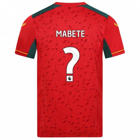 Kandiny Bambino Maglia Filozofe Mabete #0 Rosso Kit Gara Away 2023/24 Maglietta