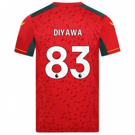 Kandiny Bambino Maglia Aaron Keto-Diyawa #83 Rosso Kit Gara Away 2023/24 Maglietta