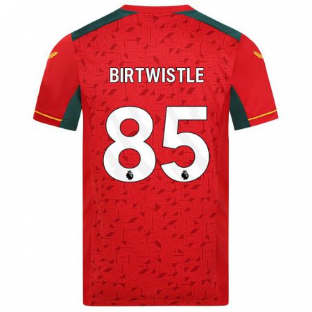 Kandiny Bambino Maglia Harry Birtwistle #85 Rosso Kit Gara Away 2023/24 Maglietta