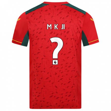 Kandiny Bambino Maglia Min-Kyu Ji #0 Rosso Kit Gara Away 2023/24 Maglietta