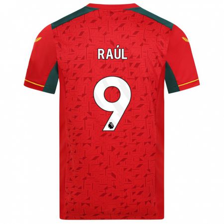 Kandiny Niño Camiseta Raul Jimenez #9 Rojo 2ª Equipación 2023/24 La Camisa