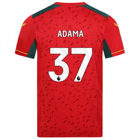 Kandiny Bambino Maglia Adama Traore #37 Rosso Kit Gara Away 2023/24 Maglietta