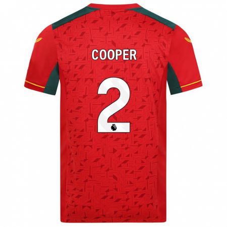 Kandiny Bambino Maglia Laura Cooper #2 Rosso Kit Gara Away 2023/24 Maglietta